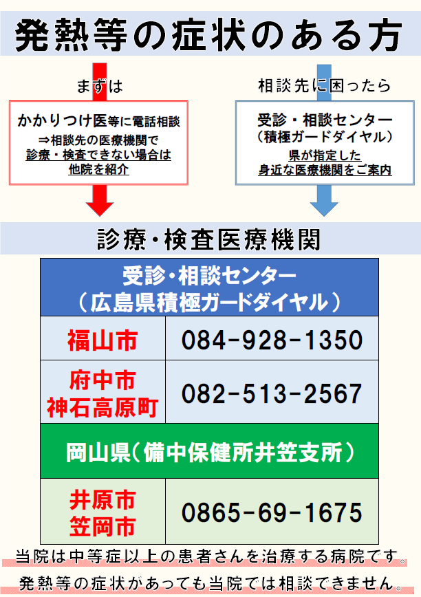 発熱等の症状のある人へ